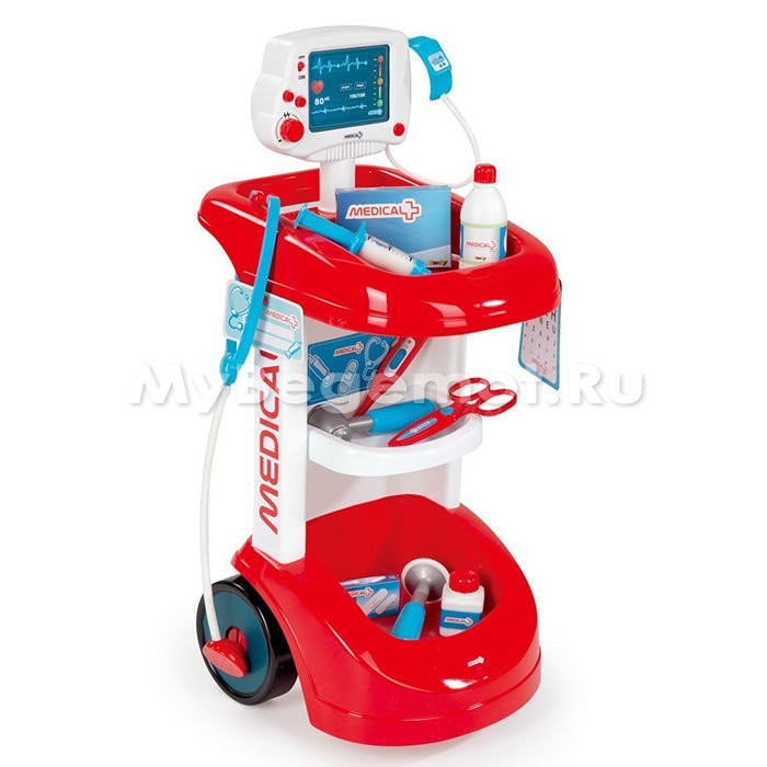Тележка юного доктора Smoby Electronic Medical Cart