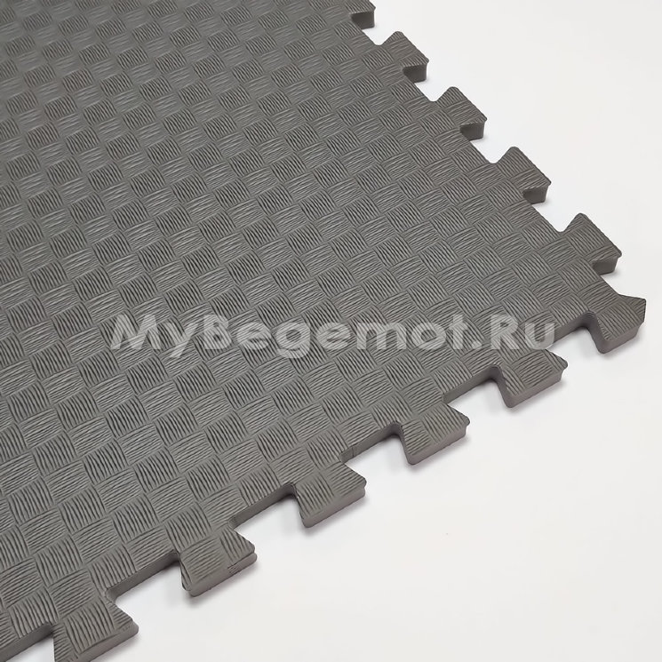 Мягкий пол, коврики-пазлы 100х100x1.4 см, серый