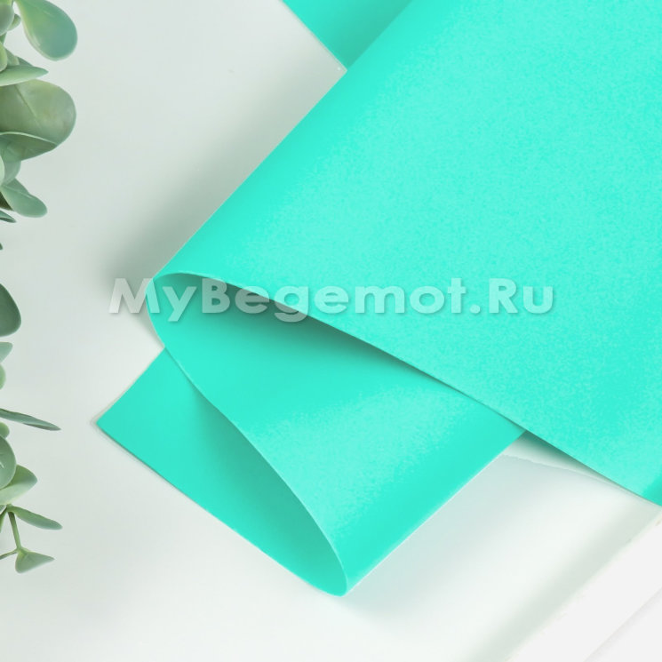 Иранский фоамиран 1 мм 60х70см, аквамарин #161