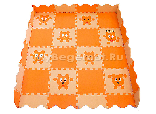 Игровой мягкий пол, коврики-пазлы, набор "Мишки"