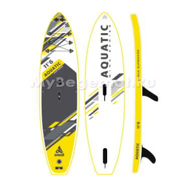 САП БОРД ДЛЯ ПЛАВАНИЯ ПОД ПАРУСОМ AQUATIC-11,6 WIND MAX YELLOW COMFORT