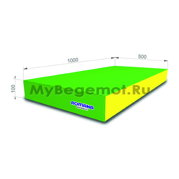 Мат гимнастический, защитный 100х50x10 см